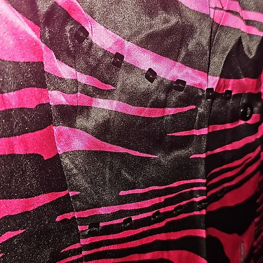 Zebra, pink, black, bold, silk, unique, Vegas, wedding, sequence, vacation,